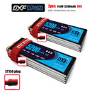 (CN)DXF 4S Lipo Battery 14.8V 50C 5200mAh Soft Case Battery with EC5 XT90 Connector for Car Truck Tank RC Buggy Truggy Racing Hobby