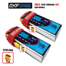 (CN)DXF 4S Lipo Battery 14.8V 30C 3000mAh Soft Case Battery with EC5 XT90 Connector for Car Truck Tank RC Buggy Truggy Racing Hobby