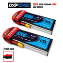 (CN)DXF 3S Lipo Battery 11.1V 100C 6500mAh Soft Case Battery with EC5 XT90 Connector for Car Truck Tank RC Buggy Truggy Racing Hobby