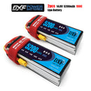 (CN)DXF 4S Lipo Battery 14.8V 100C 5200mAh Soft Case Battery with EC5 XT90 Connector for Car Truck Tank RC Buggy Truggy Racing Hobby