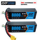 (CN)DXF 6S Lipo Battery 22.8V 130C 8000mAh Soft Case Battery with EC5 XT90 Connector for Car Truck Tank RC Buggy Truggy Racing Hobby