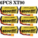 (CA)DXF Lipo Battery 4S 14.8V 6500MAH 100C GoldSeries Graphene lipo Hardcase with EC5 and XT90 Plug for Rc 1/8 1/10 Buggy Truck Car Off-Road Drone