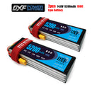 (CN)DXF 4S Lipo Battery 14.8V 100C 5200mAh Soft Case Battery with EC5 XT90 Connector for Car Truck Tank RC Buggy Truggy Racing Hobby