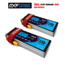 (CN)DXF 4S Lipo Battery 14.8V 100C 6500mAh Soft Case Battery with EC5 XT90 Connector for Car Truck Tank RC Buggy Truggy Racing Hobby