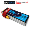 (CN)DXF 4S Lipo Battery 14.8V 100C 6200mAh Soft Case Battery with EC5 XT90 Connector for Car Truck Tank RC Buggy Truggy Racing Hobby