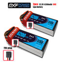 (CN)DXF 6S Lipo Battery 22.2V 50C 6200mAh Soft Case Battery with EC5 XT90 Connector for Car Truck Tank RC Buggy Truggy Racing Hobby
