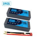 (CN)DXF 4mm 2S 6500mAh 7.4V 100C Batteria Lipo ad Alta Capacità Hardcase con XT90 Spina per 1:8 Scala RC Auto, Multi-Rotore RC Aeroplano, RC Elicottero, RC Barca