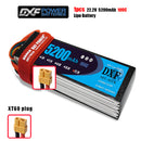 (CN)DXF 6S Lipo Battery 22.2V 100C Graphene 5200mAh Soft Case Battery with EC5 XT90 Connector for Car Truck Tank RC Buggy Truggy Racing Hobby