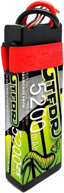 (JP)GTFDR Lipoバッテリー 2S 7.4V 5200MAH 100C リポ ハードケース付き DEANS/Tプラグ付き Rc 1/8 1/10 バギートラックカー オフロードドローン用