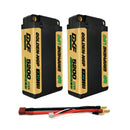 DXF 2S Shorty Lipo Battery 7.4V 140C 5200mAh 5mm T Plug Hardcase - 1-6 Pack Options Available