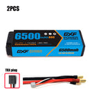 (CN) DXF 2S 7.4V Lipo Battery 80C 6500mAh with 4mm Bullet for RC 1/10 1/8 Vehicles Car Truck Tank Truggy Competition Racing Hobby