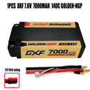 (CN)DXF 5mm 2S 7000mAh 7.6V 140C GOLDEN-NGP Batteria Lipo ad Alta Capacità Hardcase con XT90 Spina per 1:8 Scala RC Auto, Multi-Rotore RC Aeroplano, RC Elicottero, RC Barca