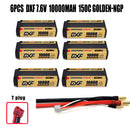 (FR)DXF 5mm 2S 10000mAh 7.6V 150C GOLDEN-NGP Batteria Lipo ad Alta Capacità Hardcase con XT90 Spina per 1:8 Scala RC Auto, Multi-Rotore RC Aeroplano, RC Elicottero, RC Barca