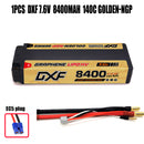 (CN)DXF 5mm 2S 8400mAh 7.6V 140C GOLDEN-NGP Batteria Lipo ad Alta Capacità Hardcase con XT90 Spina per 1:8 Scala RC Auto, Multi-Rotore RC Aeroplano, RC Elicottero, RC Barca