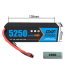 (CN)DXF 3S 5250 mAh 11.1V 140C Batteria Lipo ad Alta Capacità Hardcase con Deans/T Spina per 1:8 Scala RC Auto, Multi-Rotore RC Aeroplano, RC Elicottero, RC Barca