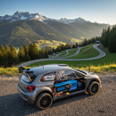 阿尔卑斯山路与1/10拉力赛车