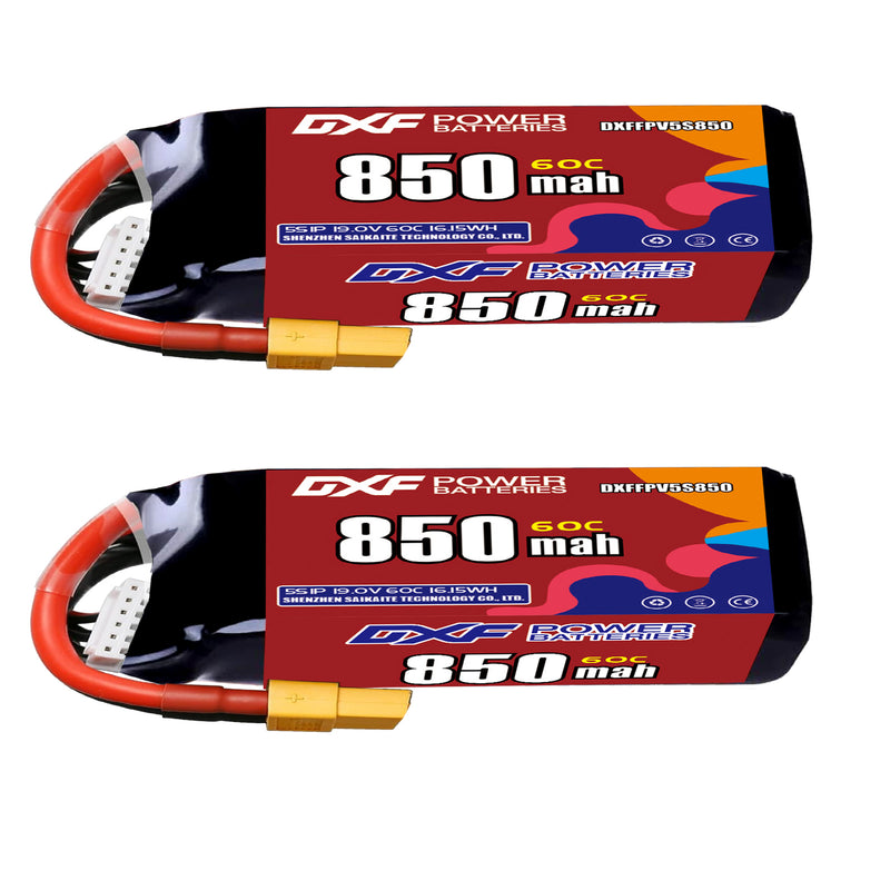 DXF 850mAh 5S 60C 19.0V Lipo Battery Pack for FPV LiPo Battery