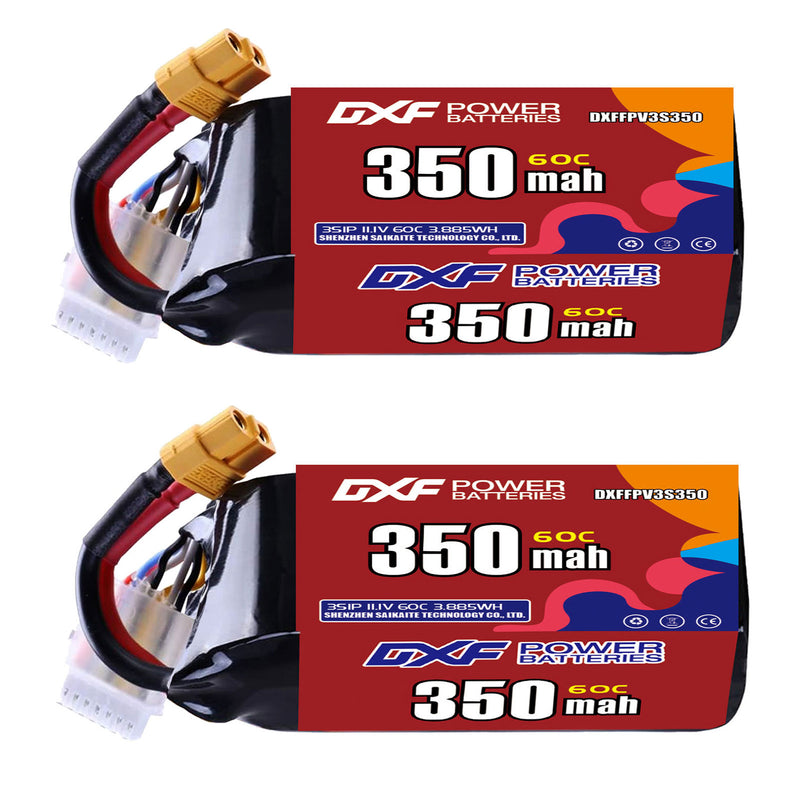 DXF 350mAh 3S 60C 11.1V Lipo Battery Pack for FPV LiPo Battery