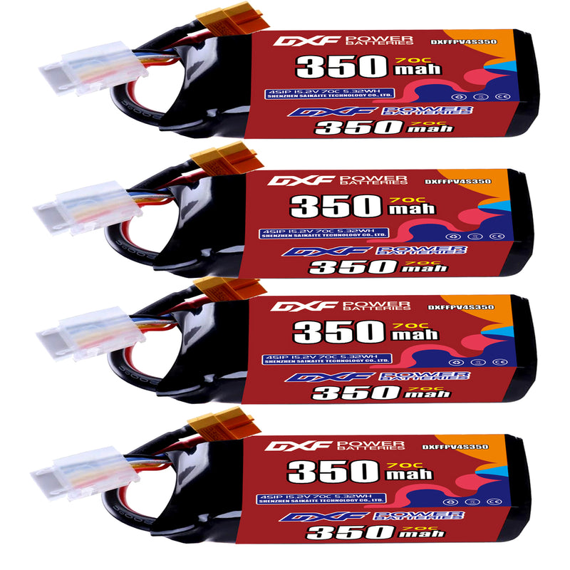 DXF 350mAh 4S 70C 15.2V Lipo Battery Pack for FPV LiPo Battery