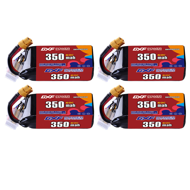DXF 350mAh 6S 60C 22.2V Lipo Battery Pack for FPV LiPo Battery