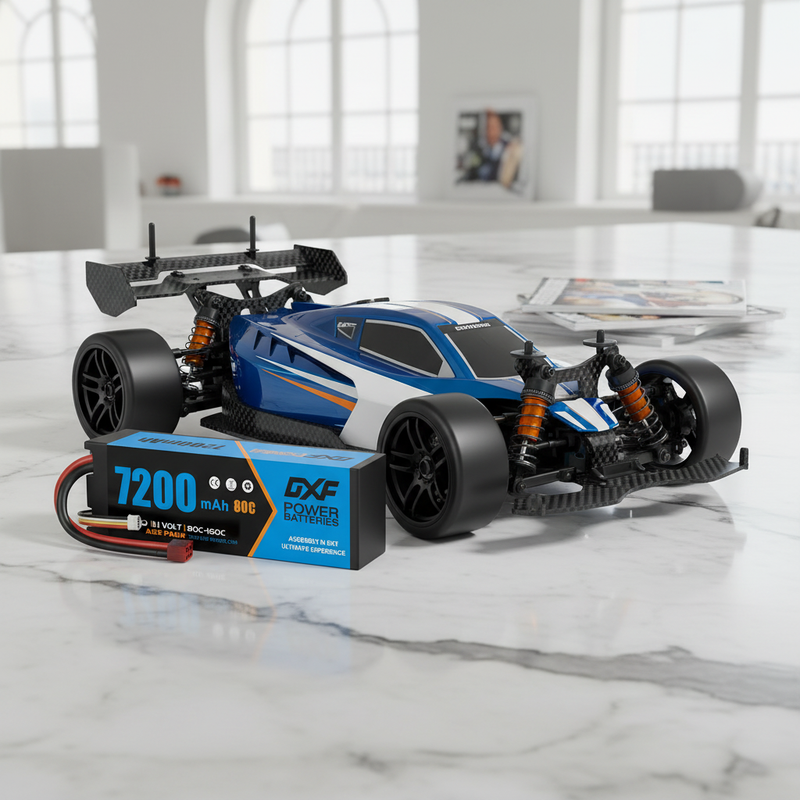 白色大理石与1/8 RC赛车