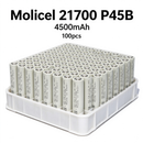Molicel INR21700-P45B 4500mAh 45A Li-ion Battery for Power Tools, E-Bikes & DIY Battery Packs (1-100 PCS)