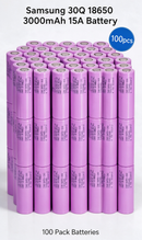 Samsung INR18650-30Q 3000mAh 15A Li-ion Battery for Power Tools, Flashlights, RC & DIY Battery Packs (1-100 PCS)