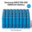 Samsung INR21700-50E 5000mAh 9.8A Li-ion Battery for E-Bikes, Flashlights & DIY Battery Packs (1-100 PCS)