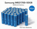 Samsung INR21700-50GB 5000mAh 15A Li-ion Battery for E-Bikes, Flashlights & DIY Battery Packs (1-100 PCS)