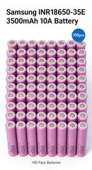 Samsung INR18650-35E 3500mAh 8A Li-ion Battery for Flashlights, E-Bikes & DIY Battery Packs (1-100 PCS)