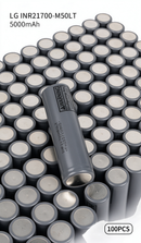 LG M50LT INR21700M50LT 5000mAh 14A Li-ion Battery for E-Bikes, Flashlights & DIY Battery Packs (1-100 PCS)