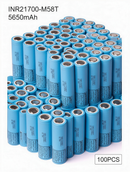 LG M58T INR21700-M58T 5800mAh 12.5A Li-ion Battery for E-Bikes, Flashlights & DIY Battery Packs (1-100 PCS)