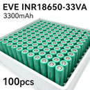 EVE INR18650-33VA 3300mAh 10A Li-ion Battery for Power Tools, E-Bikes & DIY Battery Packs (1-100 PCS)