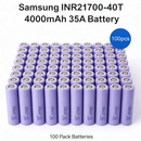 Samsung INR21700-40T 4000mAh 35A Li-ion Battery for Power Tools, E-Bikes & DIY Battery Packs (1-100 PCS)