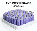 EVE INR 21700 배터리 40P 4000mah 리튬 이온 배터리 최대 12.5C 방전율 원통형 셀 21700 배터리