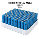 Molicel INR18650-M35A 3500mAh 10A Li-ion Battery for E-Bikes, Flashlights & DIY Battery Packs (1-100 PCS)