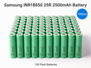 Samsung INR18650-25R 2500mAh 20A Li-ion Battery for Power Tools, Flashlights & DIY Battery Packs (1-100 PCS)