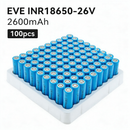 EVE ICR18650-26V 2600mAh 7.5A Li-ion Battery for Flashlights, E-Bikes & DIY Battery Packs (1-100 PCS)