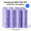 Samsung INR21700-40T 4000mAh 35A Li-ion Battery for Power Tools, E-Bikes & DIY Battery Packs (1-100 PCS)