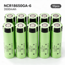 Panasonic NCR18650GA 3500mAh 10A Li-ion Battery for E-Bikes, Flashlights & DIY Battery Packs (1-100 PCS)