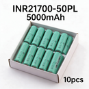 EVE INR21700-50PL 5000mAh 125A Li-ion Battery for Power Tools, E-Bikes & DIY Battery Packs (1-100 PCS)