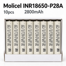 Molicel INR18650-P28A 2800mAh 35A Li-ion Battery for Power Tools, Flashlights & DIY Battery Packs (1-100 PCS)