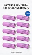Samsung INR18650-30Q 3000mAh 15A Li-ion Battery for Power Tools, Flashlights, RC & DIY Battery Packs (1-100 PCS)