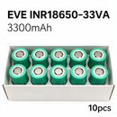 EVE INR18650-33VA 3300mAh 10A Li-ion Battery for Power Tools, E-Bikes & DIY Battery Packs (1-100 PCS)