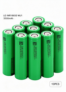 LG MJ1 INR18650-MJ1 3500mAh 10A Li-ion Battery for E-Bikes, Flashlights & DIY Battery Packs (1-100 PCS)
