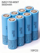 LG M58T INR21700-M58T 5800mAh 12.5A Li-ion Battery for E-Bikes, Flashlights & DIY Battery Packs (1-100 PCS)