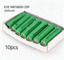 EVE INR18650-25P 2500mAh 20A Li-ion Battery for Power Tools, E-Bikes & DIY Battery Packs (1-100 PCS)