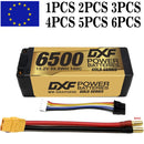 (CA)DXF Lipo Battery 4S 15.2V 6500MAH 140C GoldSeries  LCG 5MM Graphene lipo Hardcase with  XT90 Plug for Rc 1/8 1/10 Buggy Truck Car Off-Road Drone