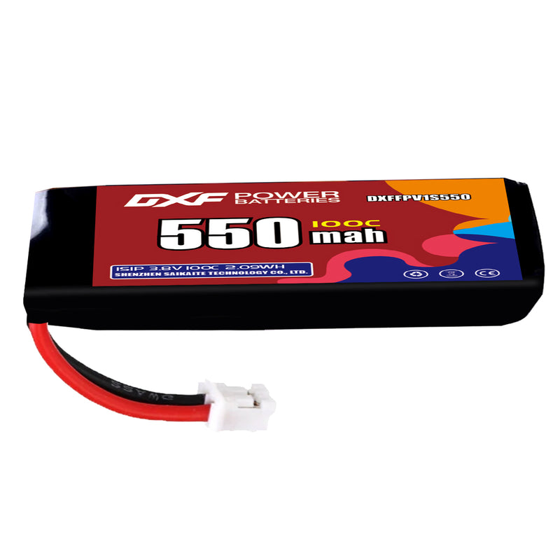 DXF 550mAh 1S 100C 3.8V Lipo Battery Pack for FPV LiPo Battery