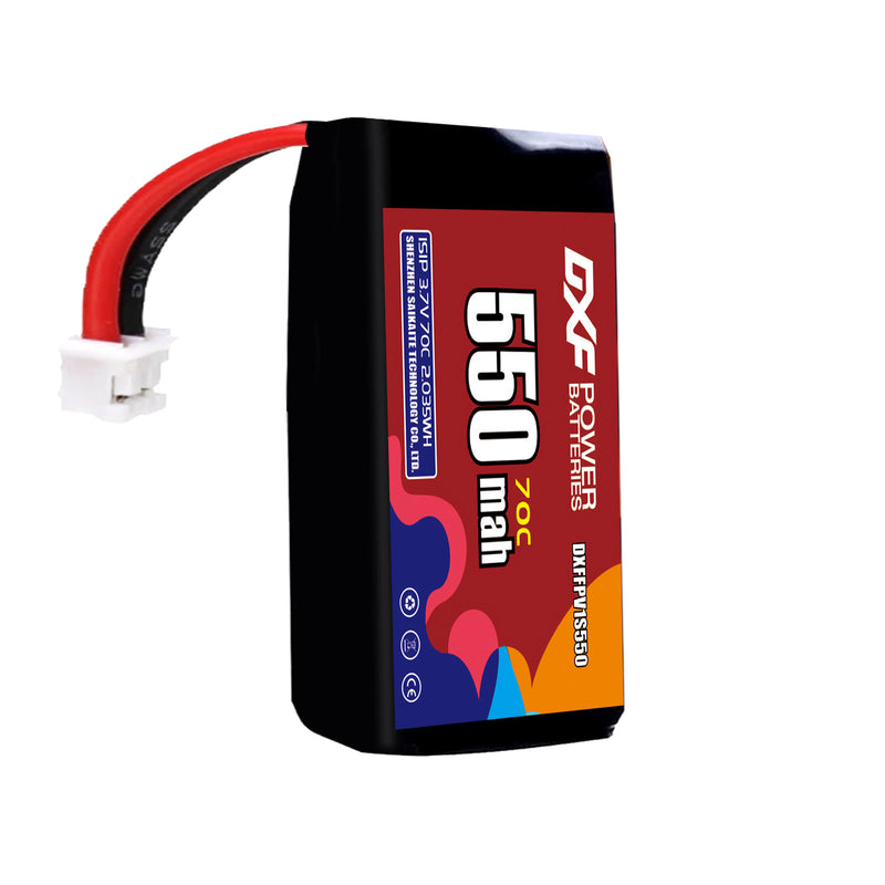 DXF 650mAh 1S 70C 3.7V Lipo Battery Pack for FPV LiPo Battery